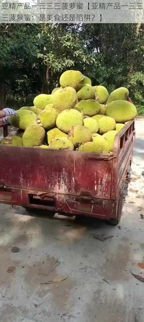 亚精产品一三三三菠萝蜜【亚精产品一三三三菠萝蜜:是美食还是陷阱?】