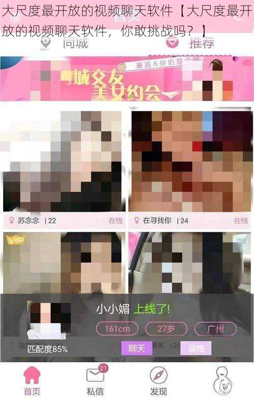 大尺度最开放的视频聊天软件【大尺度最开放的视频聊天软件,你敢挑战吗?】