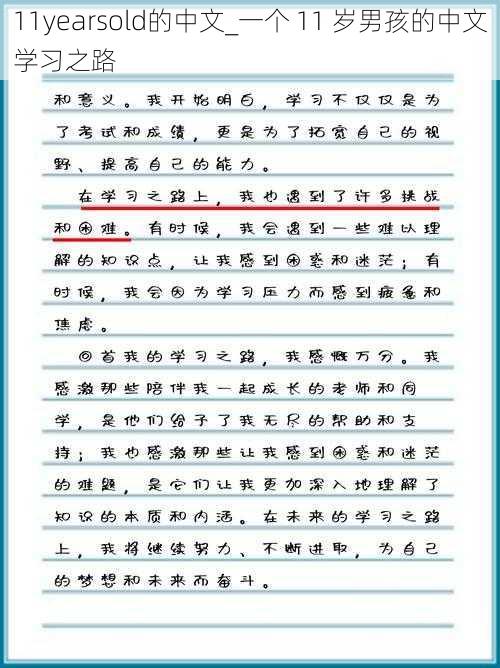 11yearsold的中文_一个 11 岁男孩的中文学习之路